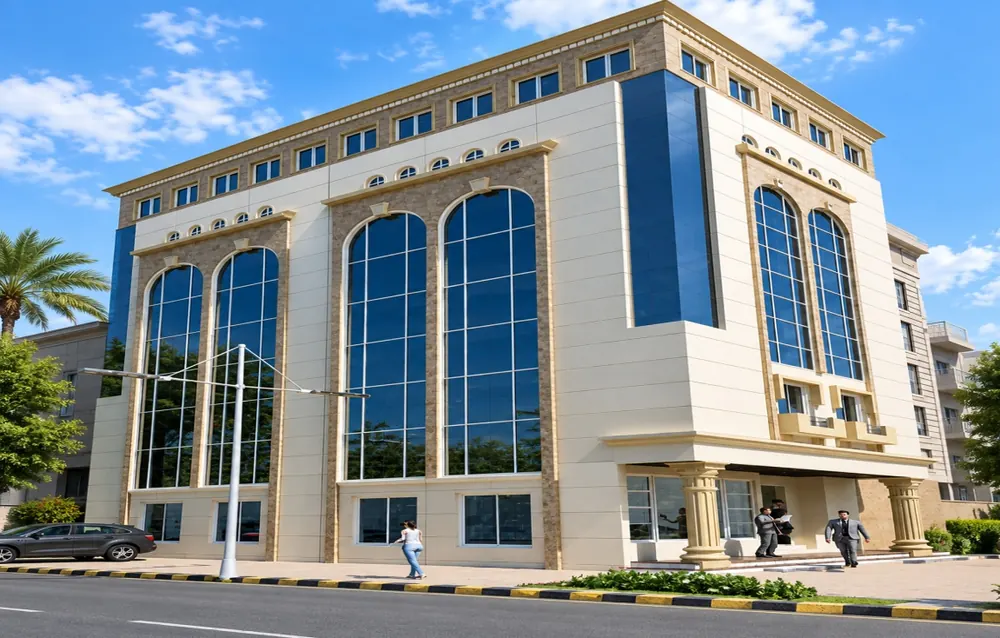 General Naveed Plaza, Lahore: a completed 7-storey commercial building