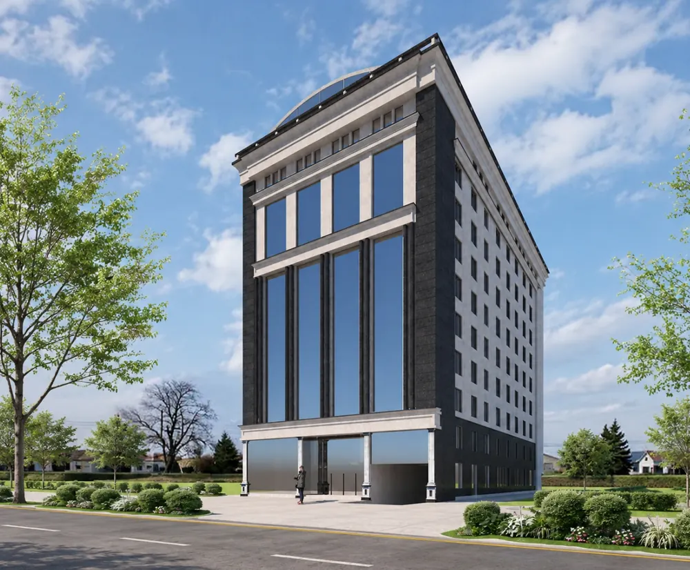 Malik Heights, Lahore: a completed 15-storey, 165-foot commercial building